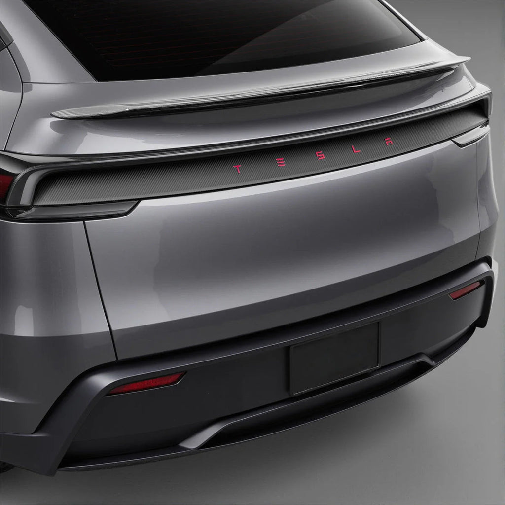Trunk Tailgate Applique for Tesla Model Y Juniper - Real Dry Molded Carbon Fiber