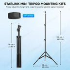 Adjustable Starlink Mini Tripod with 1/4-20 Thread Mount