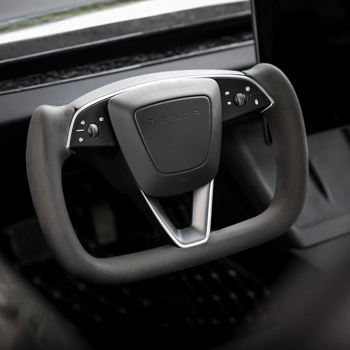 Alcantara Yoke Steering Wheel for Model 3 Highland/Model Y Juniper