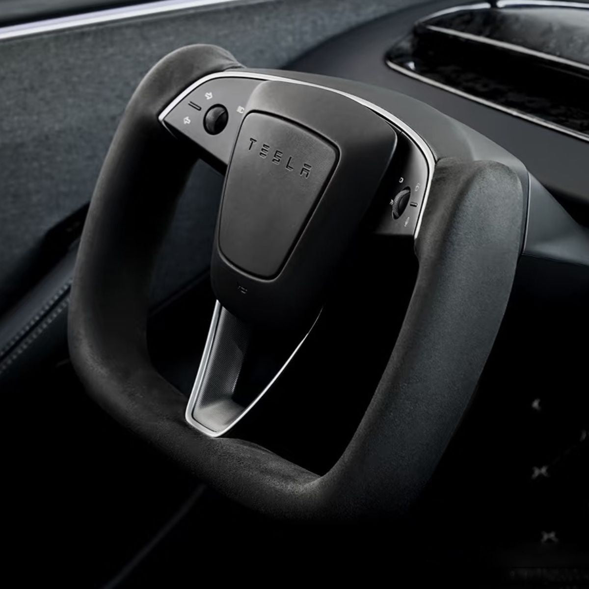 Alcantara Yoke Steering Wheel for Model 3 Highland/Model Y Juniper