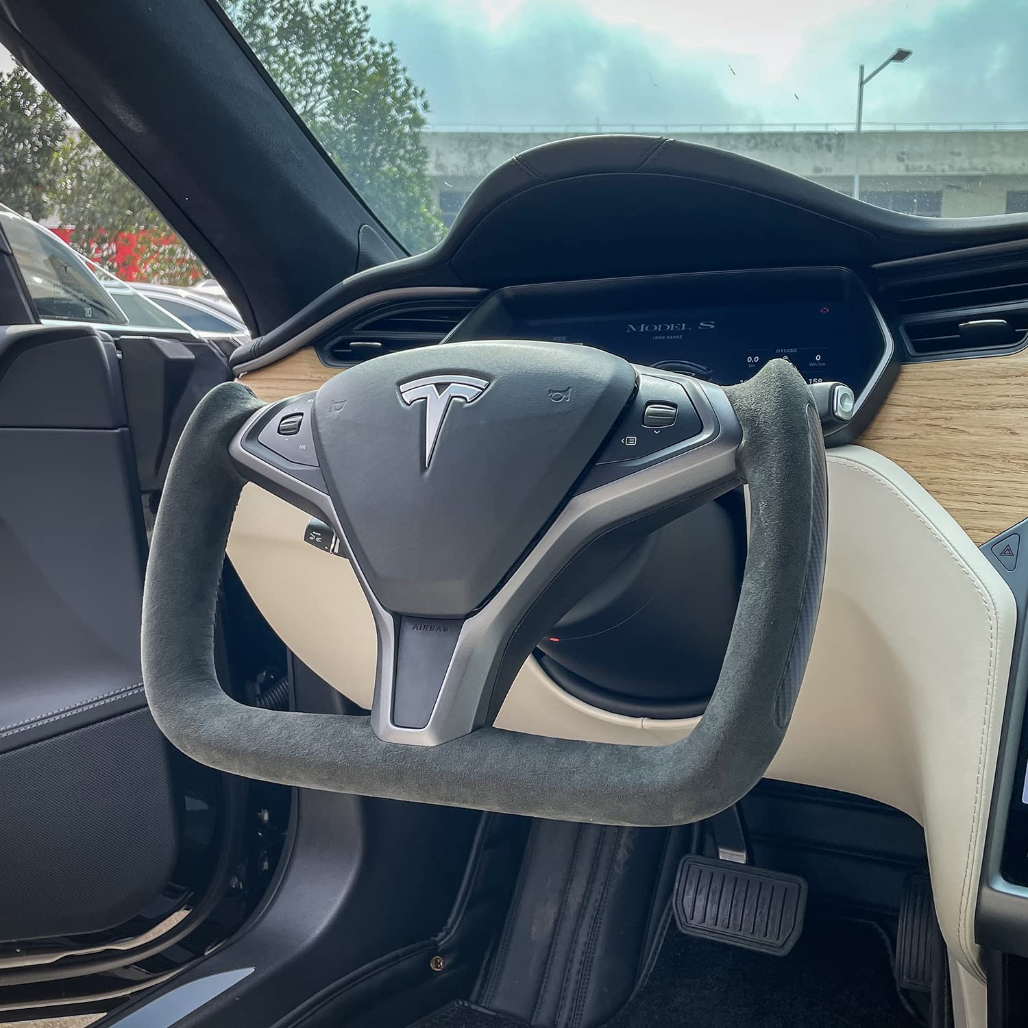 Custom Yoke Steering Wheel Replacement for Tesla Model X / S 2012-2020