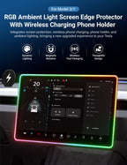 Model 3/Y Music-Synced RGB Ambient Lighting With Wireless Charging Phone Mount