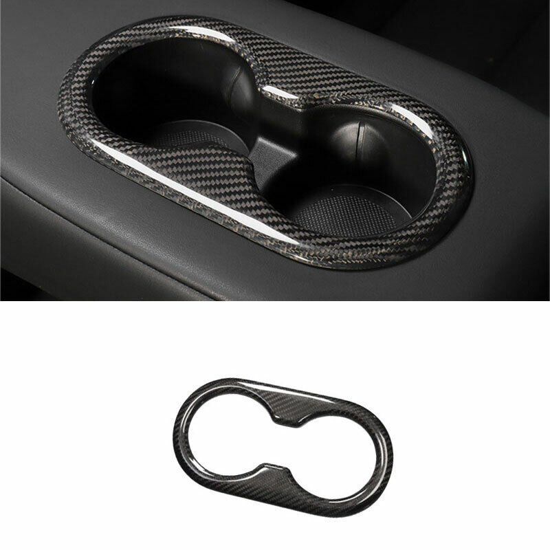 Carbon Fiber Backseat Cup Holder for Tesla Model 3/Y