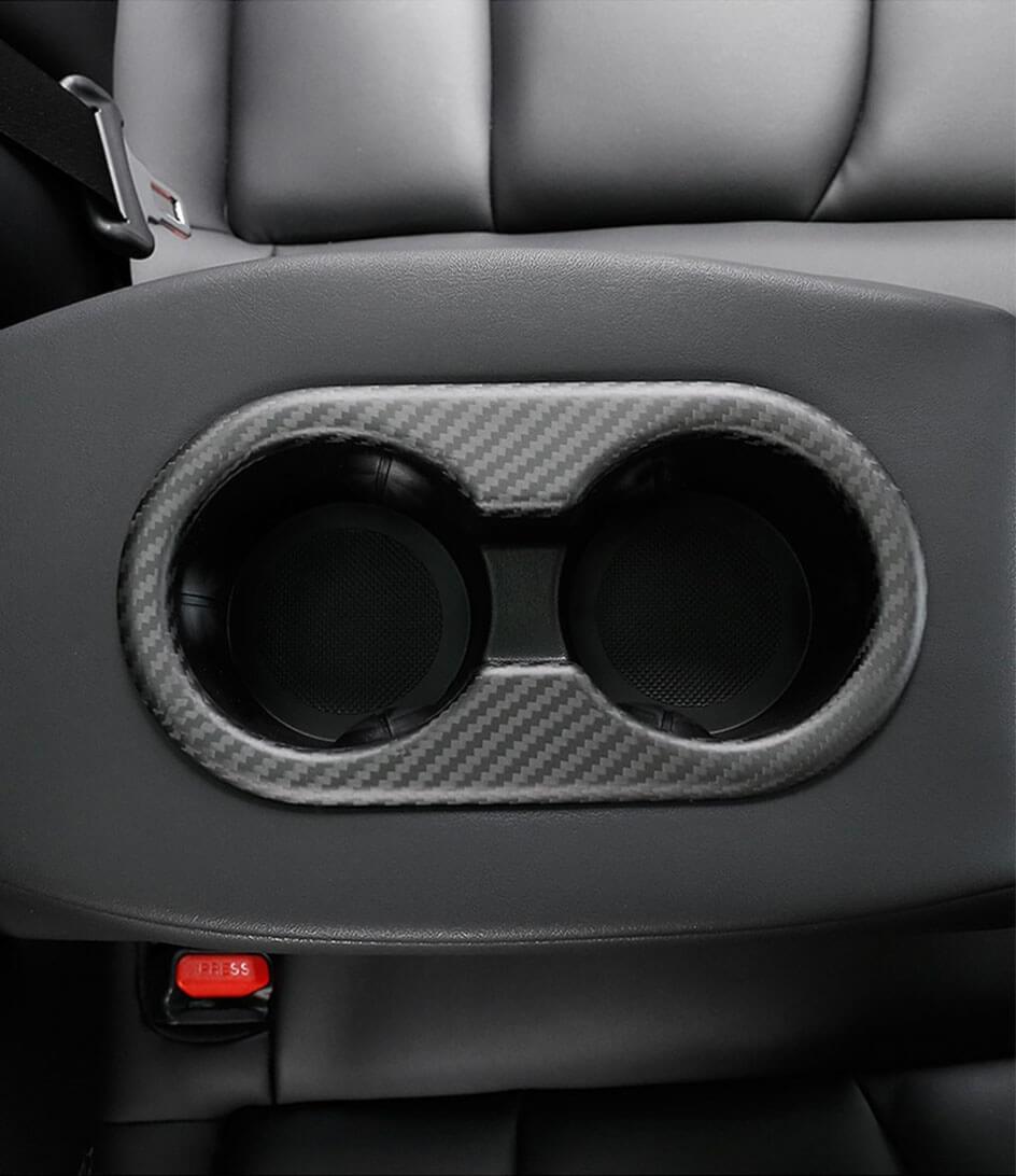 Carbon Fiber Backseat Cup Holder for Tesla Model 3/Y