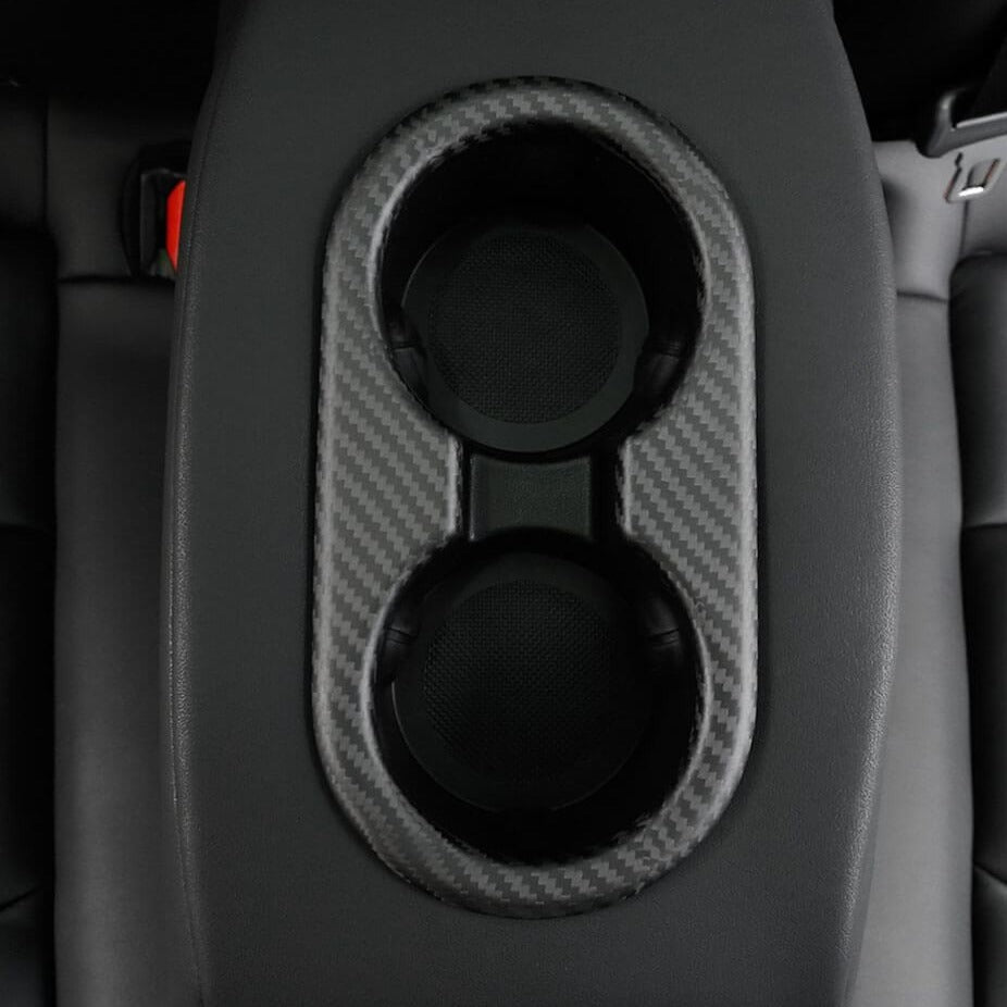 Carbon Fiber Backseat Cup Holder for Tesla Model 3/Y