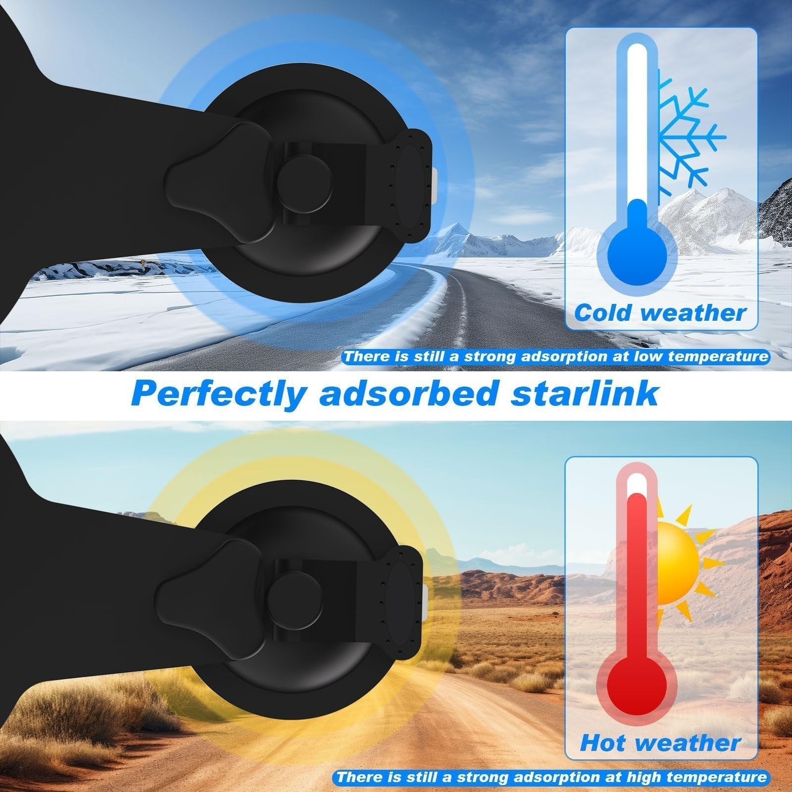 Car Roof Suction Cup Mount for Starlink Mini