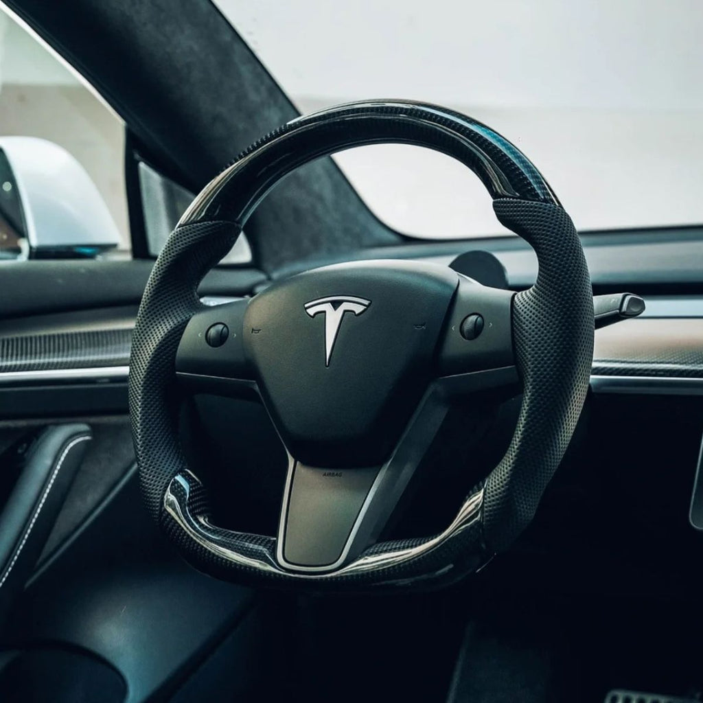Carbon Fiber Sport Steering Wheel for Tesla Model 3 / Y