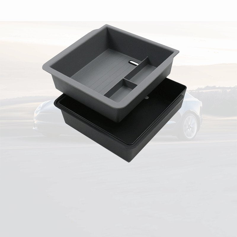 Center Armrest Storage Box Double-Layered for Tesla Model 3 Highland & New Model Y