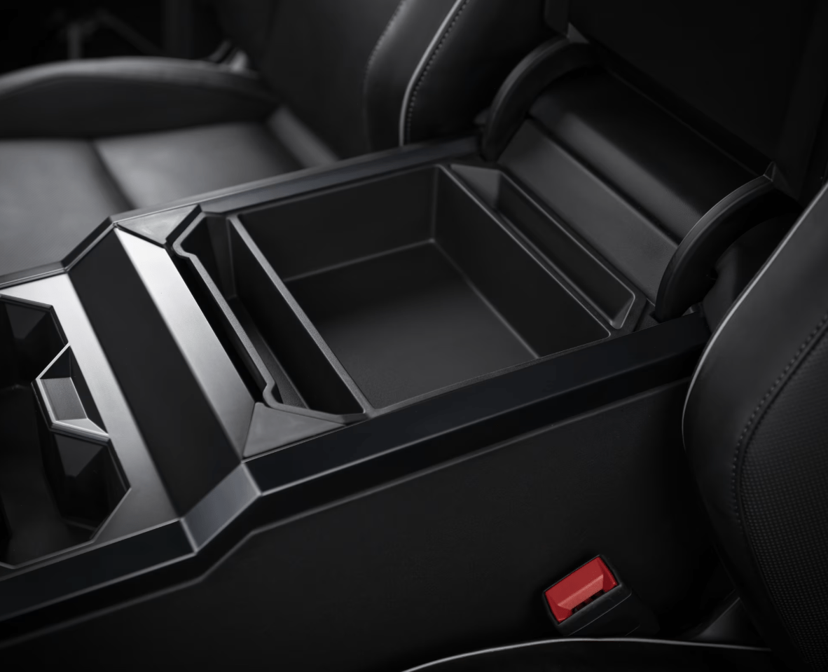 Cybertruck Armrest Organizer with Charging Ports & Storage Dividers