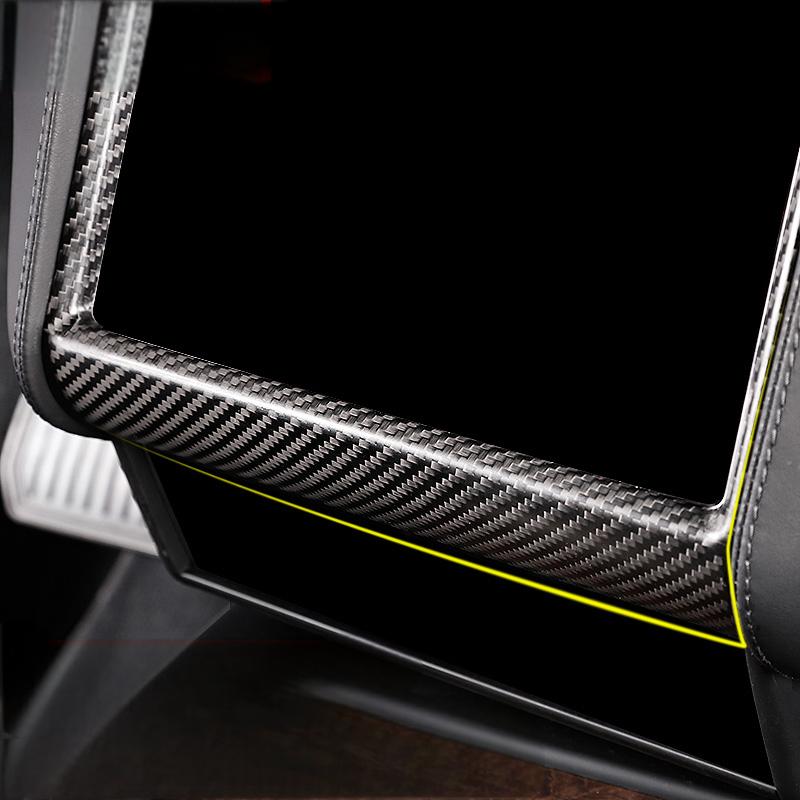 Center Display Frame Dry Carbon Fiber Overlay for Tesla Model S/X 2014-2020
