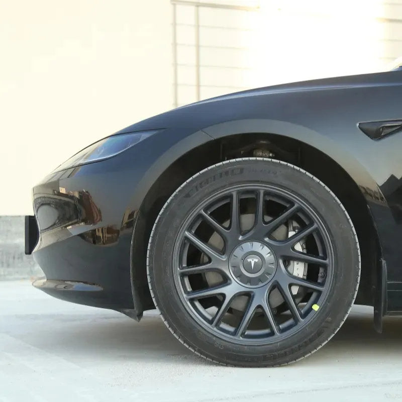 Tesla Model 3 Highland Wheel Center Caps - 18/19 inch ABS Hub Caps - Full Coverage Protection & Easy Snap-On Installation