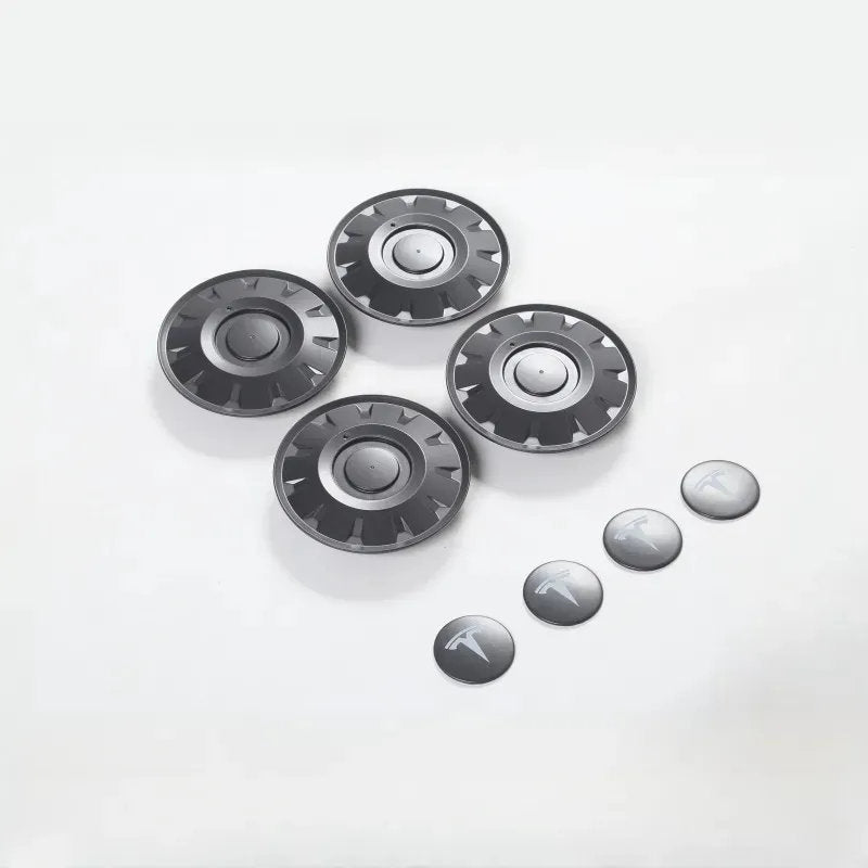 Tesla Model 3 Highland Wheel Center Caps - 18/19 inch ABS Hub Caps - Full Coverage Protection & Easy Snap-On Installation