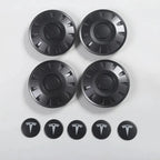 Tesla Model 3 Highland Wheel Center Caps - 18/19 inch ABS Hub Caps - Full Coverage Protection & Easy Snap-On Installation