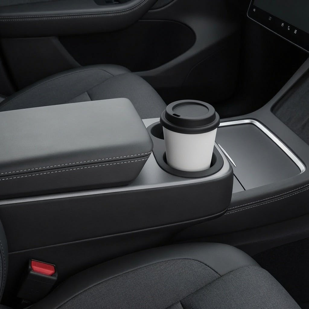 Central Console Silicone Cupholder Liner for Model Y Standard