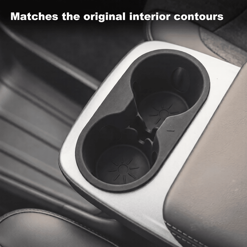Central Console Silicone Cupholder Liner for Model Y Standard