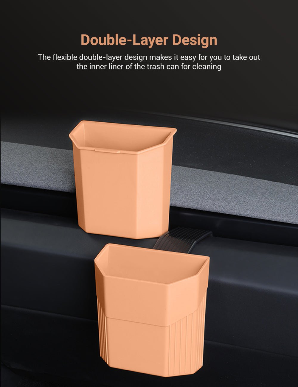 Central Screen/Seat/Dash Trash Can for Tesla Model 3 2023.11+ / Y 2025.03+