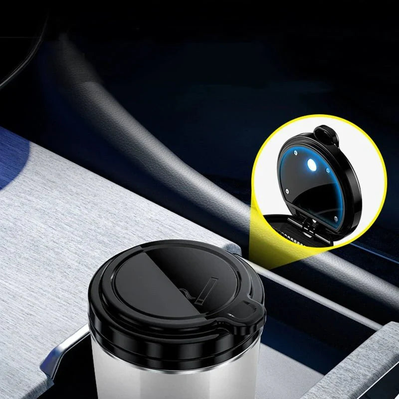Cup Holder Ashtray with Light for Tesla
