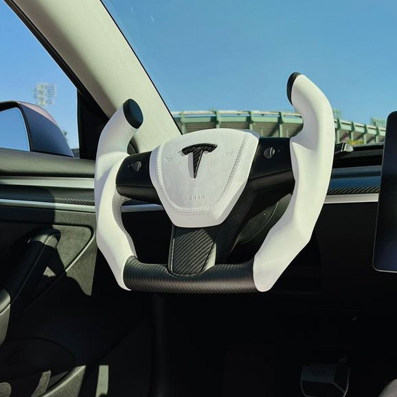 Custom Carbon Fiber Steering Wheel for Tesla Model 3/Y