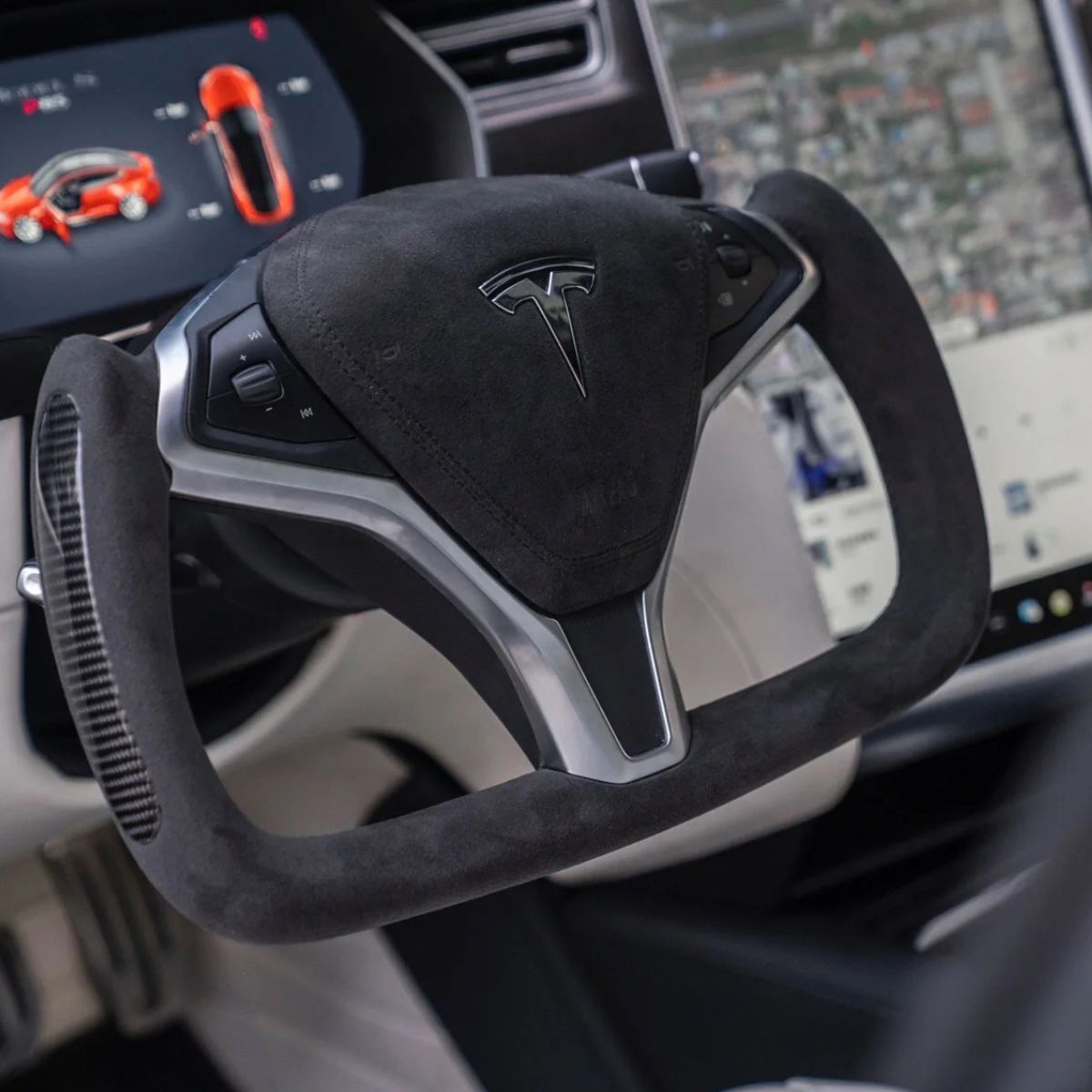 Custom Yoke Steering Wheel Replacement for Tesla Model X / S 2012-2020