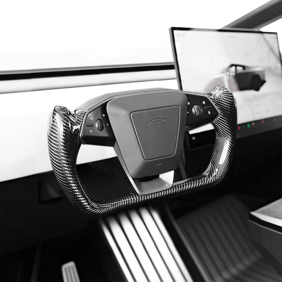 Carbon Fiber Yoke Steering Wheel for Cybertruck
