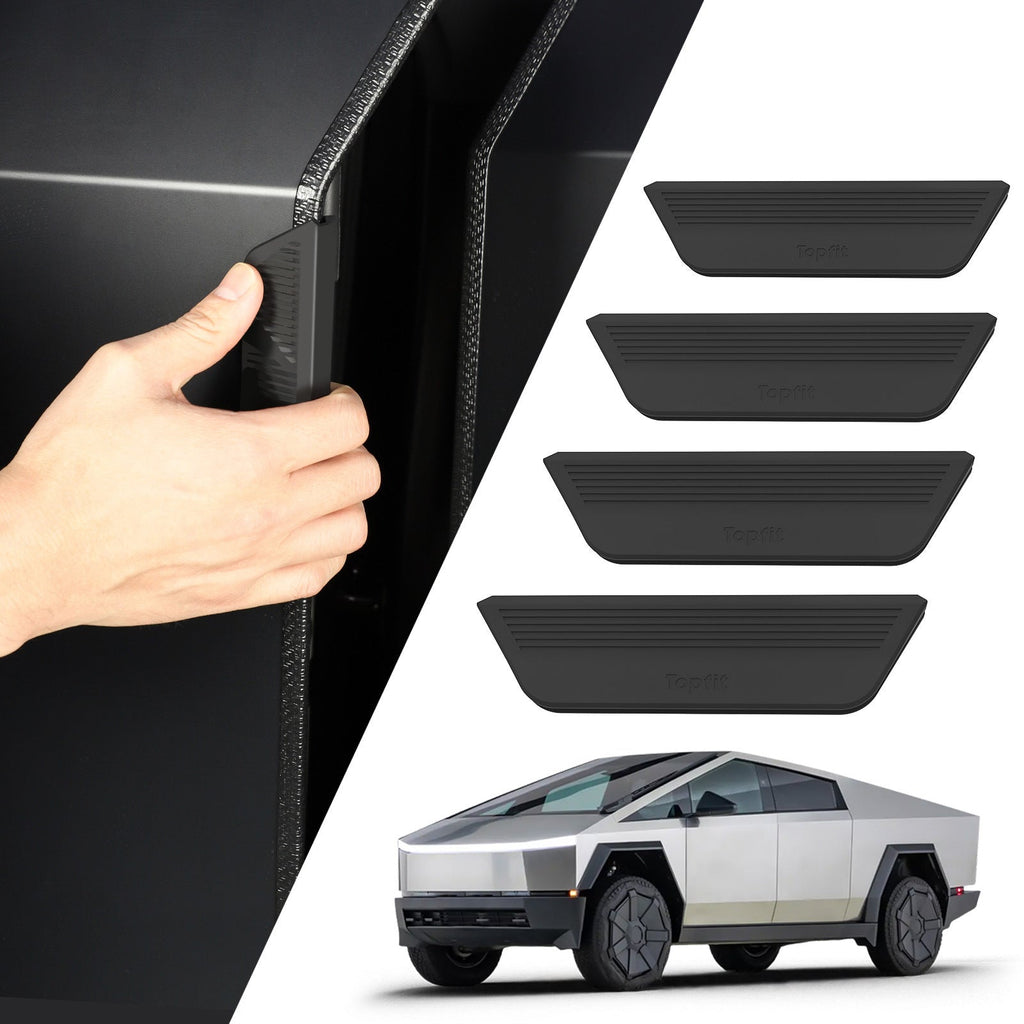 4-Pack Black Silicone Armrest Pads for Tesla Cybertruck