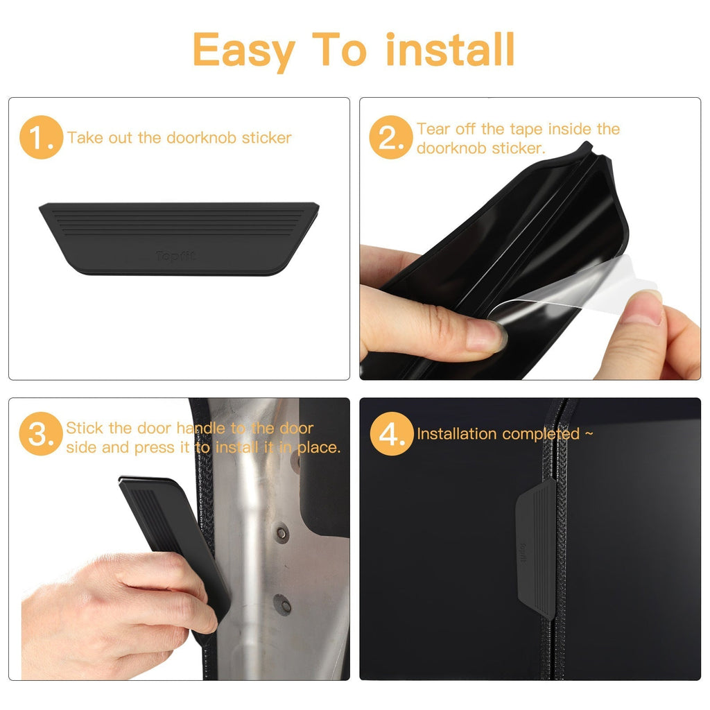 4-Pack Black Silicone Armrest Pads for Tesla Cybertruck