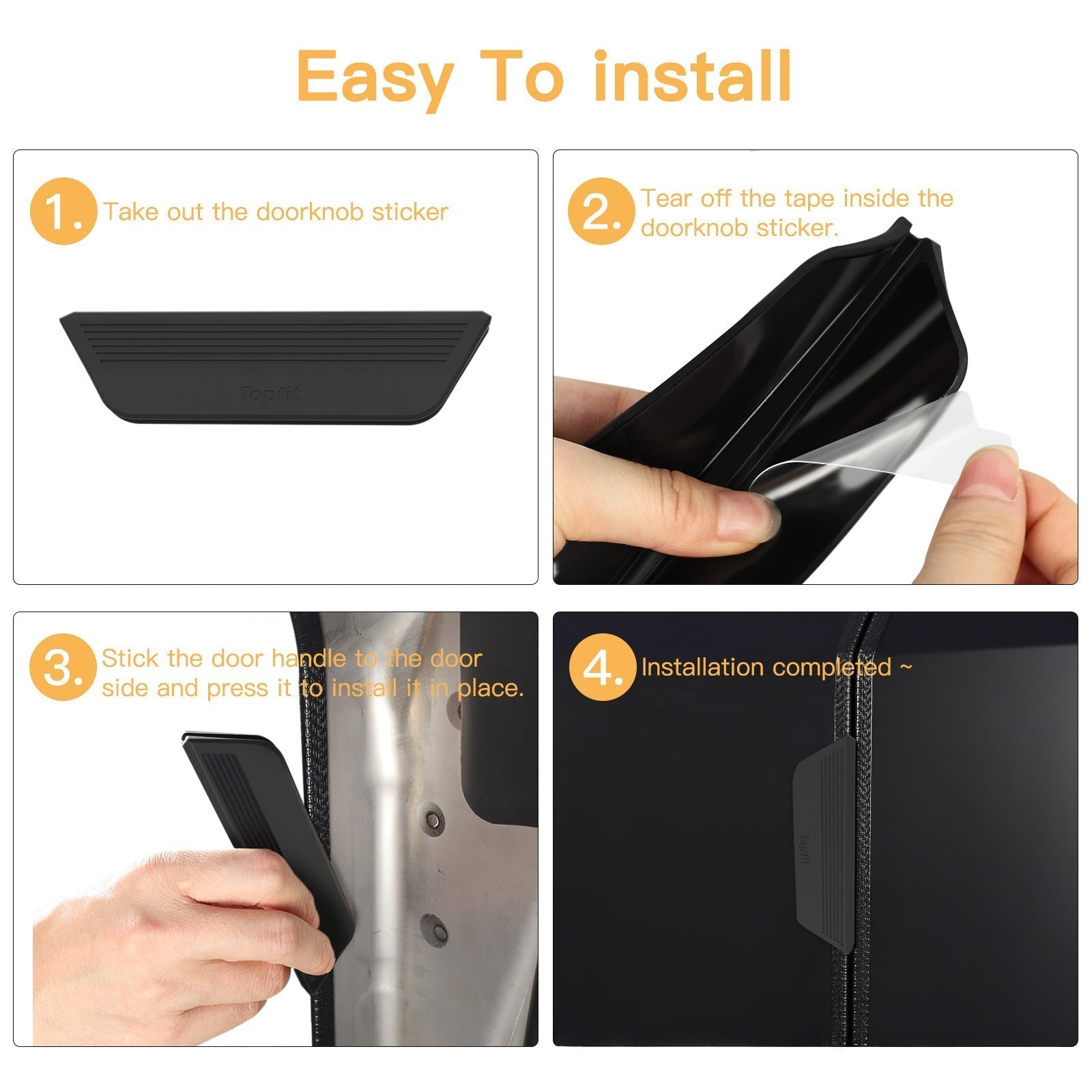 4-Pack Black Silicone Armrest Pads for Tesla Cybertruck