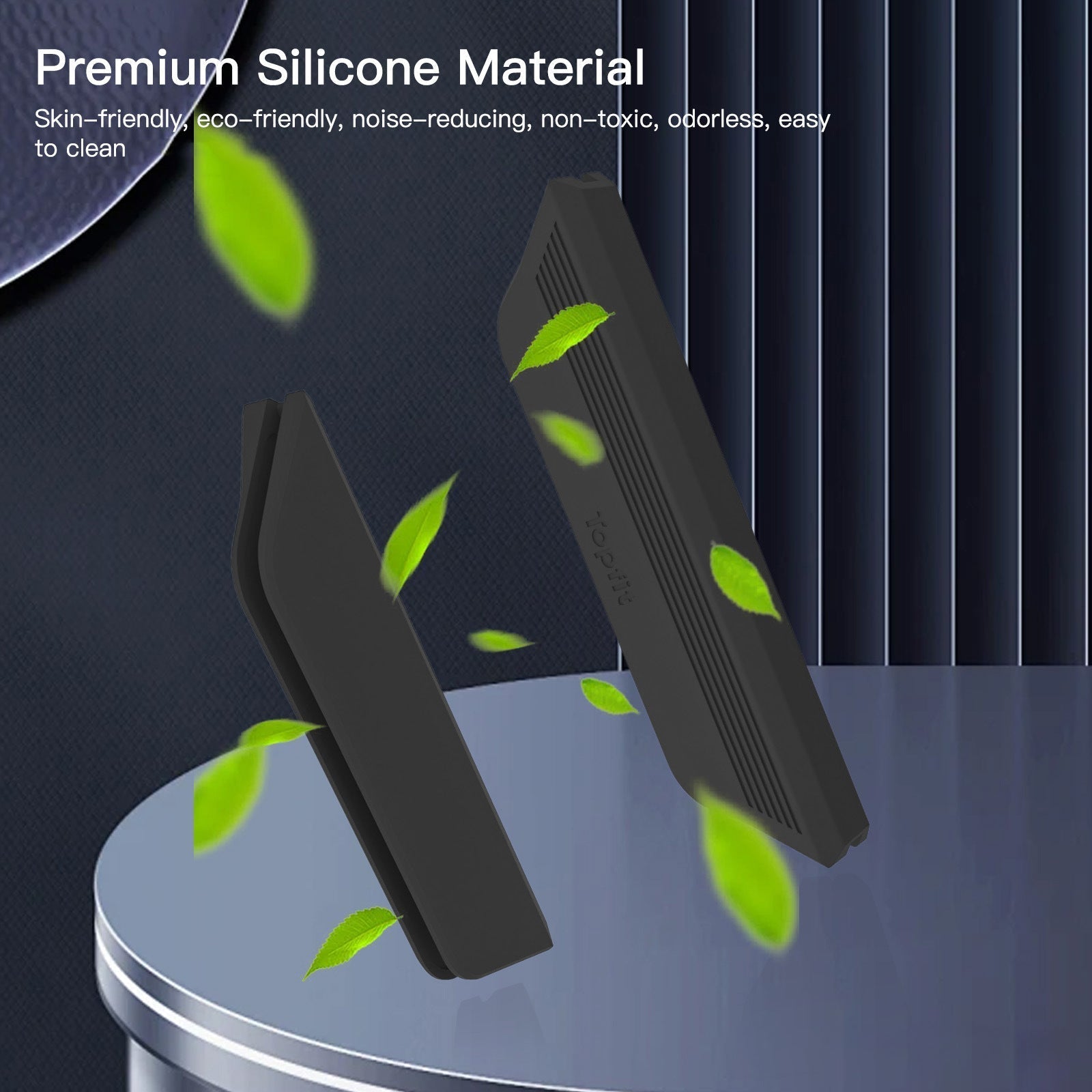 4-Pack Black Silicone Armrest Pads for Tesla Cybertruck