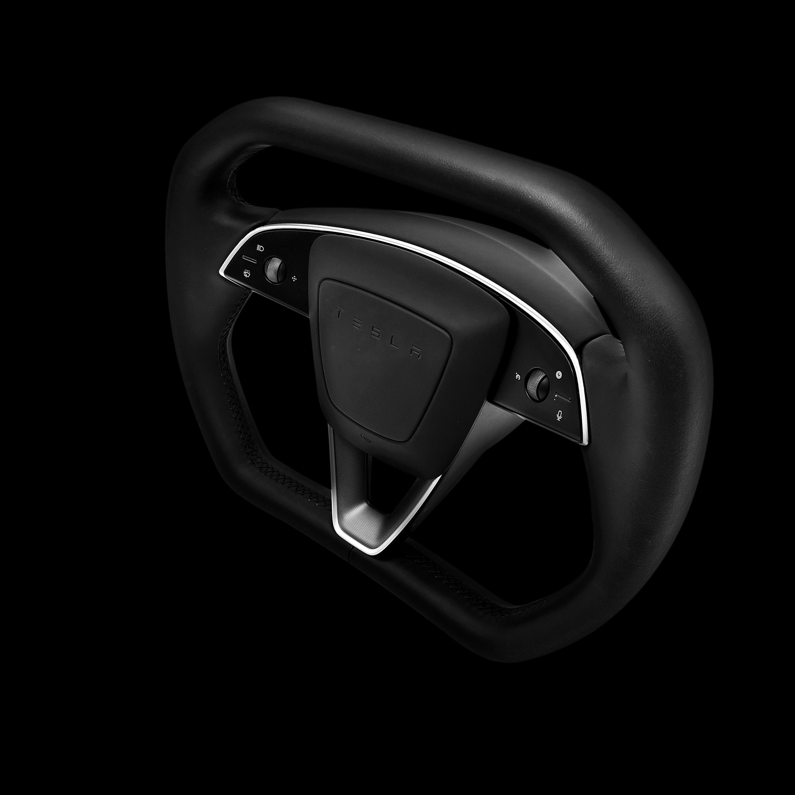 Cybertruck Style Steering Wheel for Model Y Juniper/Model 3 Highland