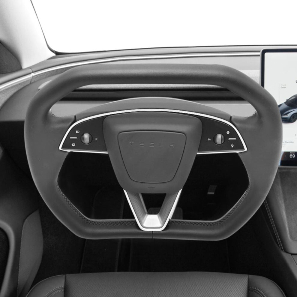 Cybertruck Style Steering Wheel for Model Y Juniper/Model 3 Highland