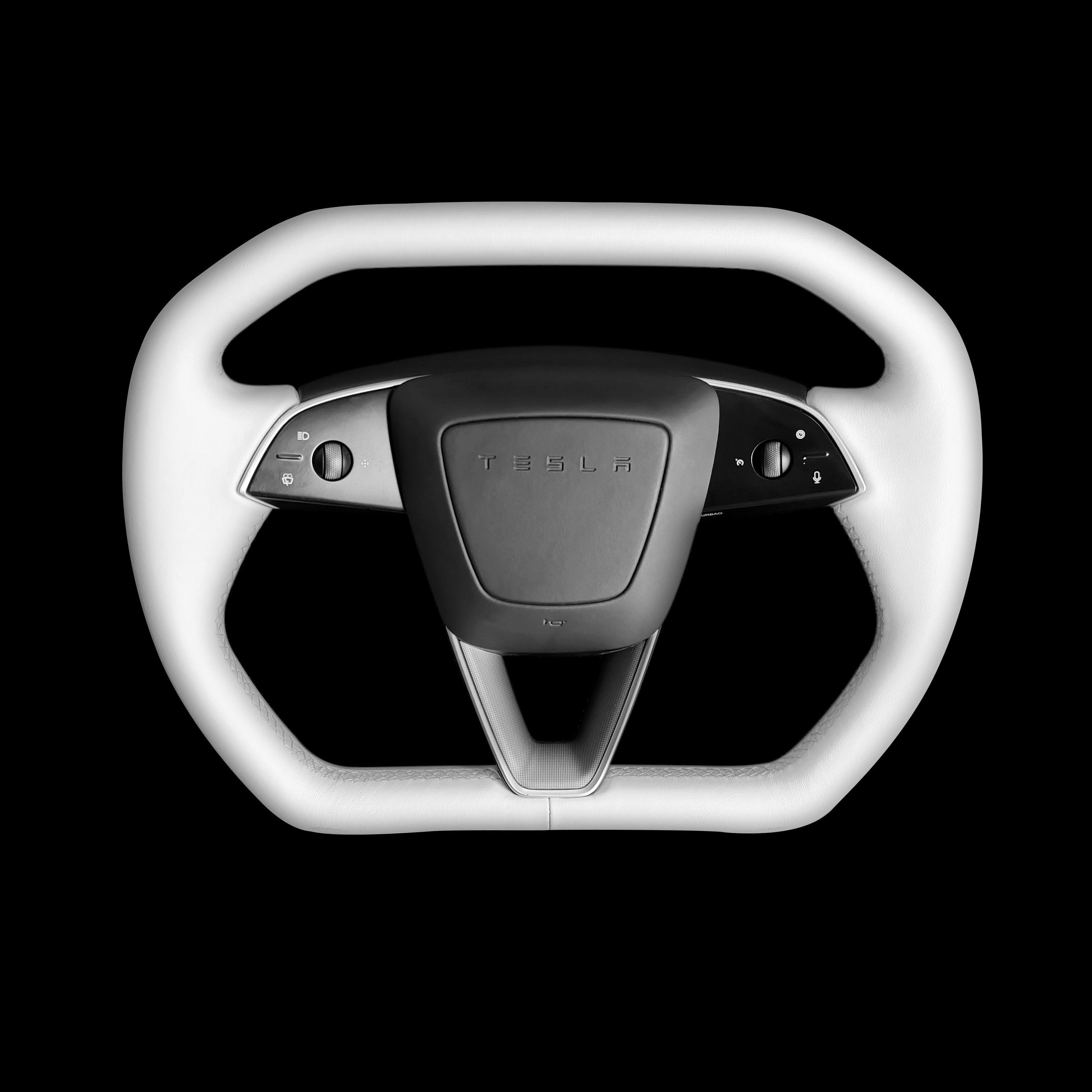 Cybertruck Style Steering Wheel for Model Y Juniper/Model 3 Highland