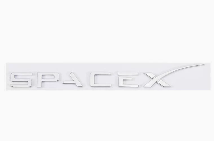 Tesla SpaceX Emblem – 3D Zinc Alloy Badge for Model S/3/X/Y
