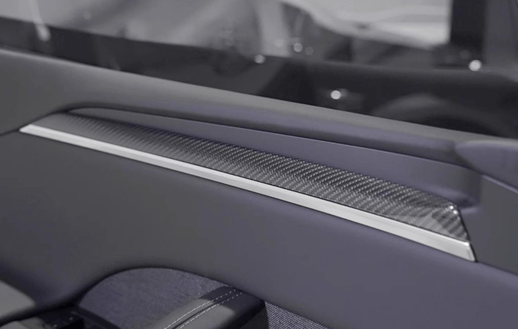 Door Trim Dry Carbon Fiber Overlay for Tesla Model S/X