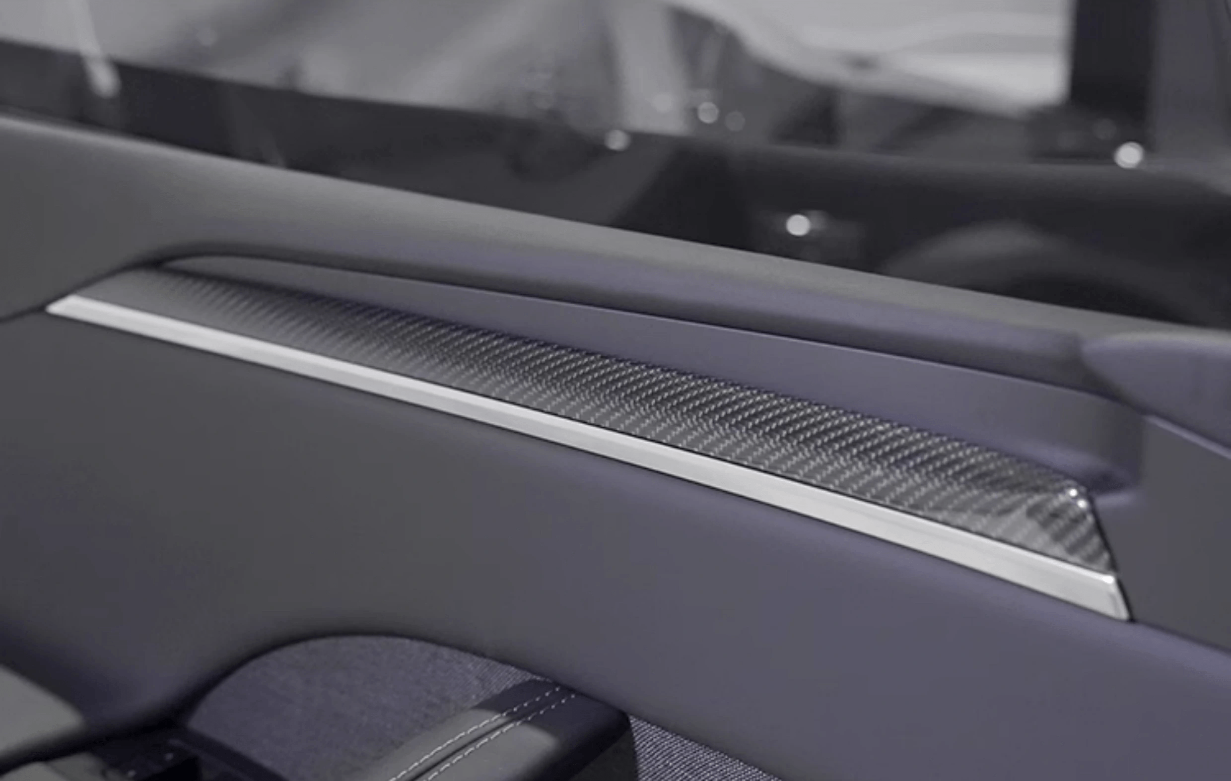 Door Trim Dry Carbon Fiber Overlay for Tesla Model S/X