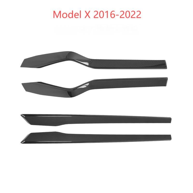 Door Trim Dry Carbon Fiber Overlay for Tesla Model S/X