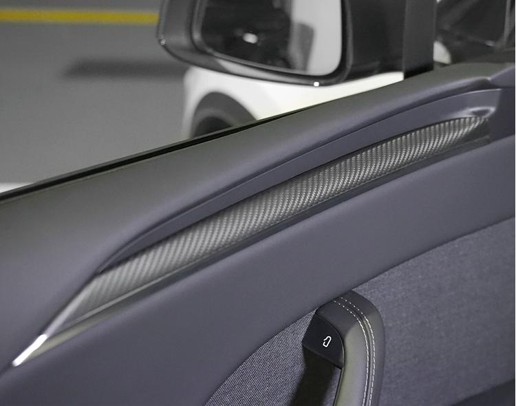 Door Trim Dry Carbon Fiber Overlay for Tesla Model S/X