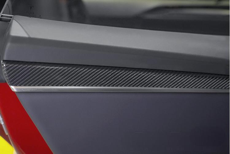 Door Trim Dry Carbon Fiber Overlay for Tesla Model S/X