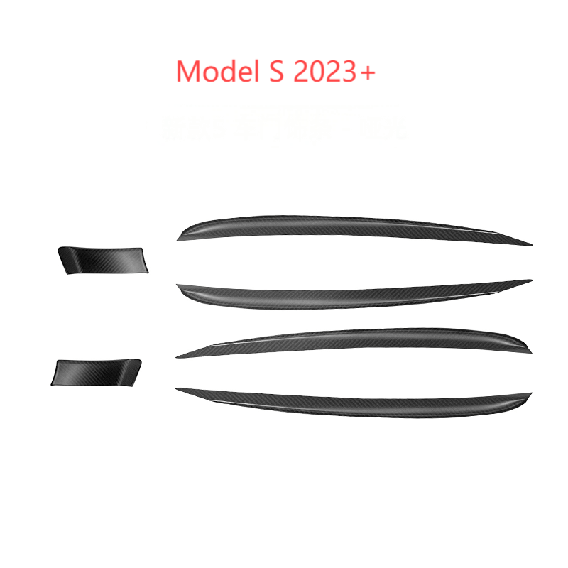 Door Trim Dry Carbon Fiber Overlay for Tesla Model S/X