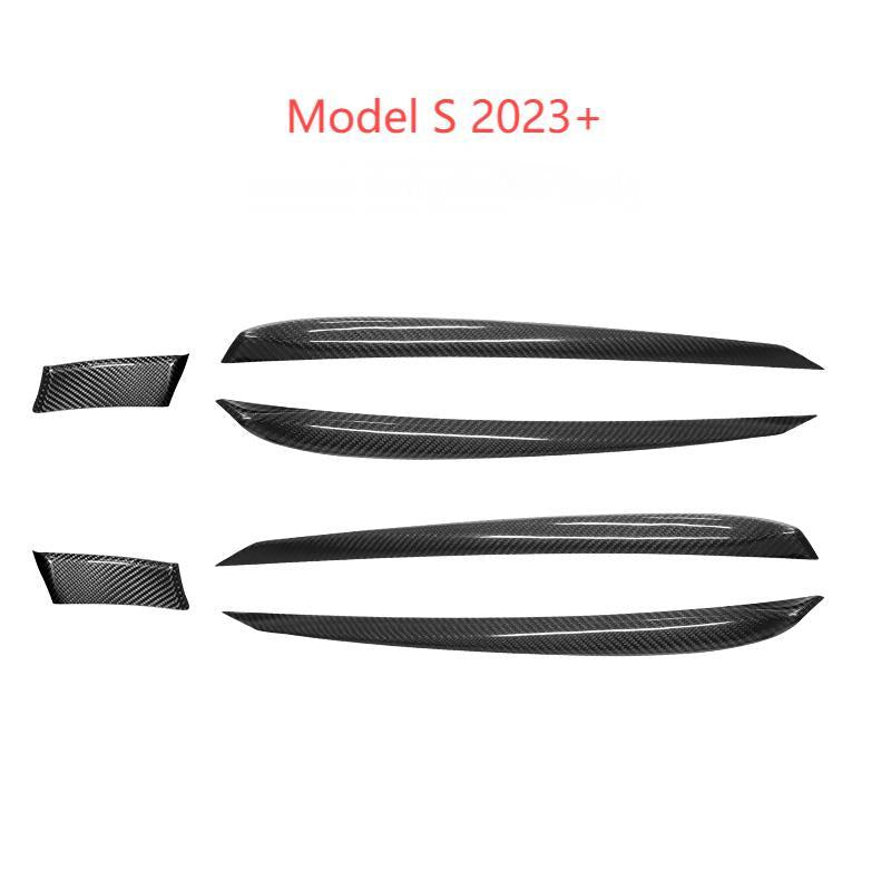 Door Trim Dry Carbon Fiber Overlay for Tesla Model S/X