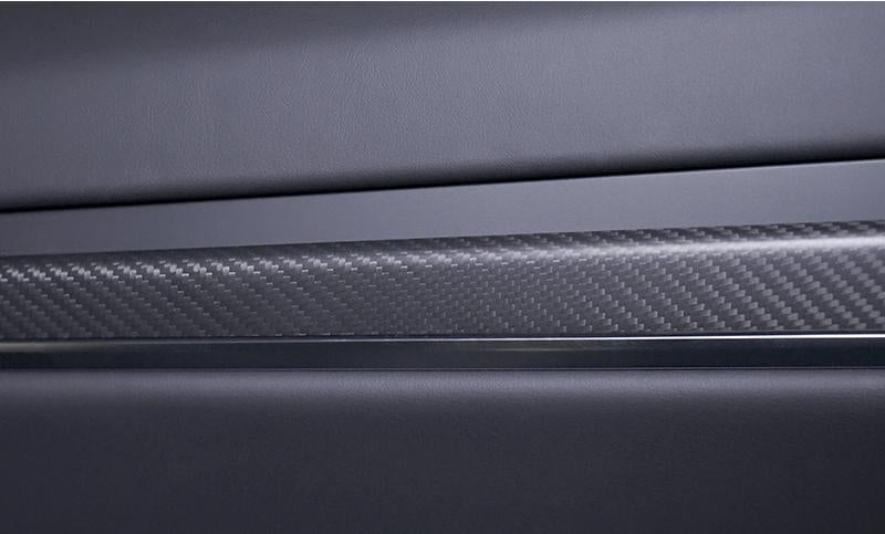 Door Trim Dry Carbon Fiber Overlay for Tesla Model S/X