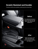 Dry Carbon Fiber Armrest Box Trim Cover for Tesla Cybertrunk