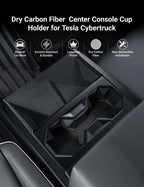 Dry Carbon Fiber Center Console Cup Holder for Tesla Cybertruck