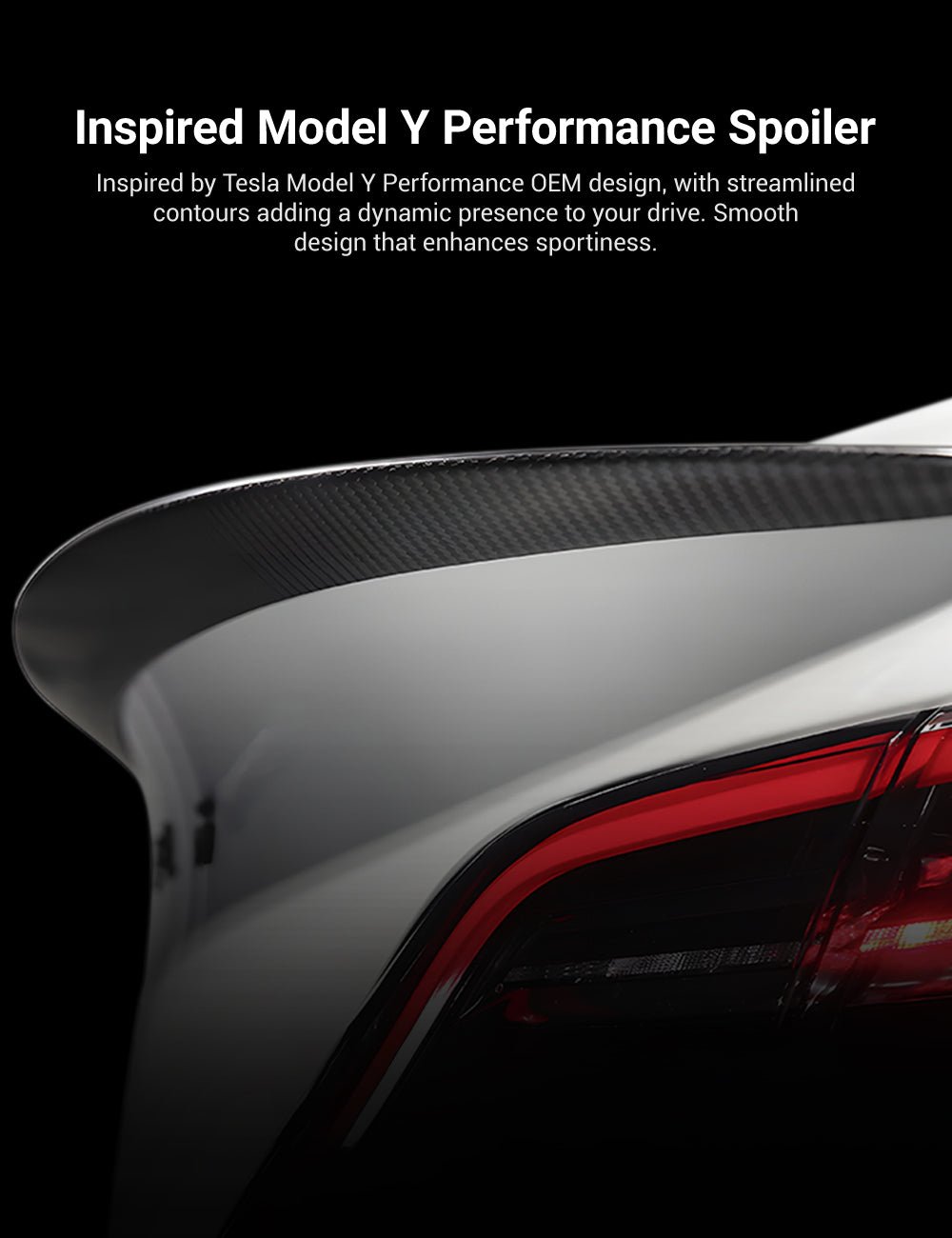 Highland Dry Carbon Fiber Performance Spoiler for Tesla Model 3/Y
