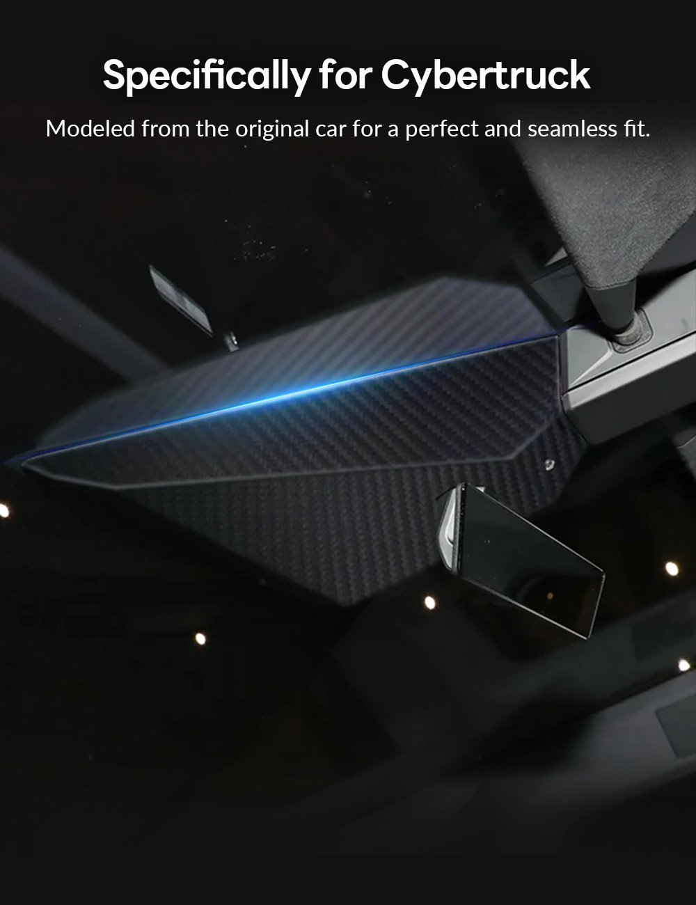 Cybertruck Carbon Fiber Warning Light Cover
