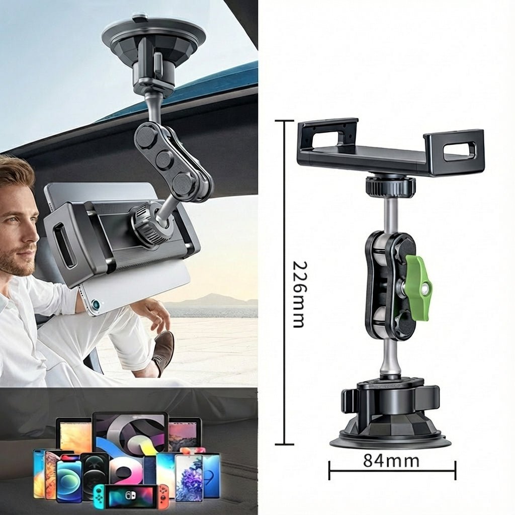 Dual-Suction Car Windowscreen Phone Mount | Navigation & Filming