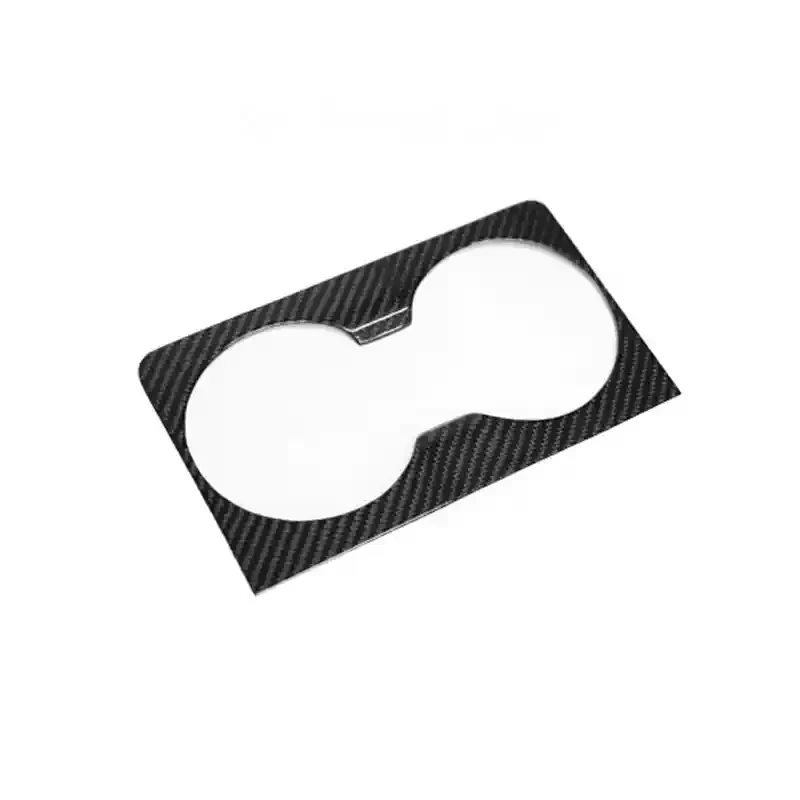 Front Water Cup Frame Dry Carbon Fiber Overlay for Tesla Model S/X 2021+