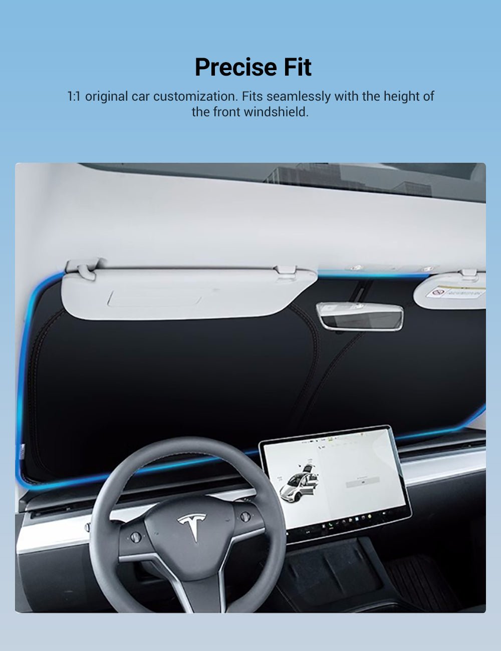 Front Windshield Sunshade for Tesla Cybertruck