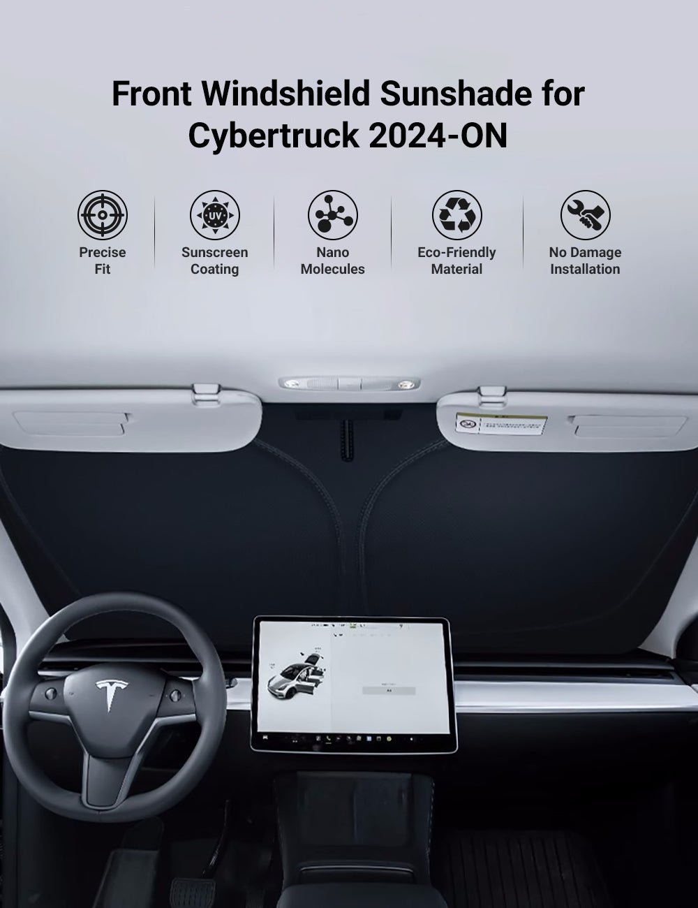 Front Windshield Sunshade for Tesla Cybertruck