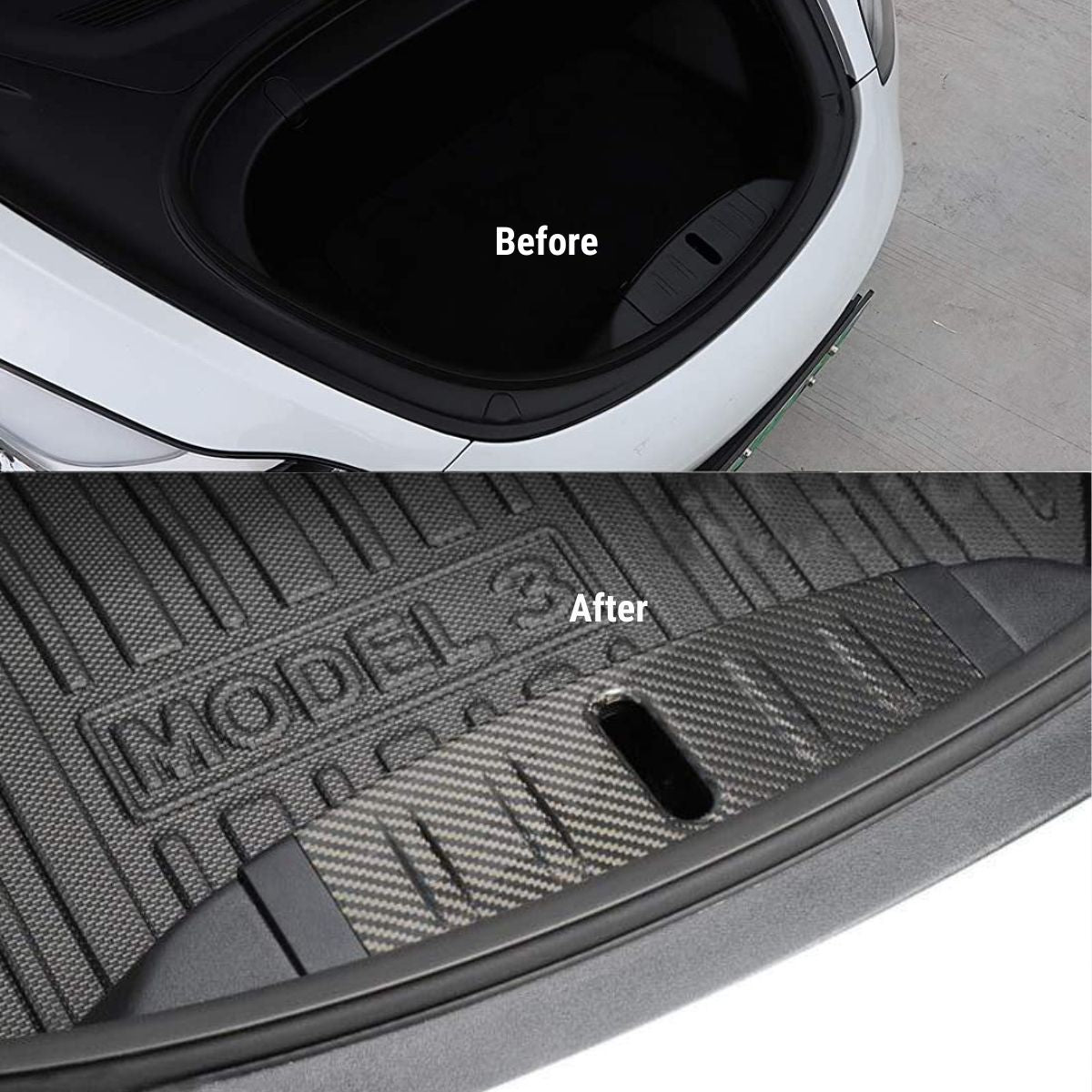 Dry Carbon Fiber Frunk Scuff Plate for Tesla Model 3
