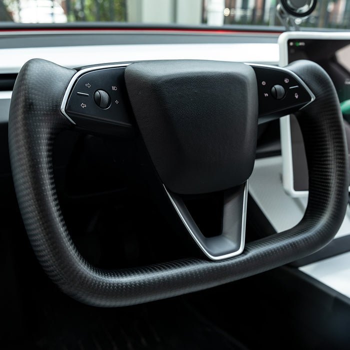 Full Carbon Fiber Yoke Steering Wheel for Tesla Model 3 Highland & Model Y Juniper